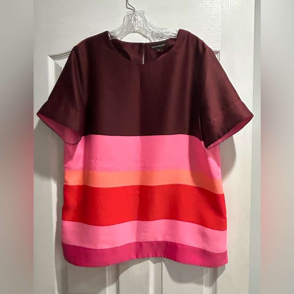 Banana Republic Color Block Top- Large